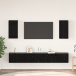 vidaXL Dulap pentru TV pe Perete 6 pcs Stejar negru Lemn compozit