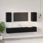 vidaXL Dulap pentru TV pe Perete 6 pcs Stejar negru Lemn compozit