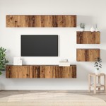 vidaXL Set comodă TV 8 pcs Lemn vechi 60 x 30 x 30 cm Lemn compozit vidaXL Set comodă TV 8 pcs Lemn vechi 60 x 30 x 30 cm Lemn compozit