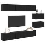 vidaXL Set comodă TV 8 pcs Stejar negru 60 x 30 x 30 cm Lemn compozit vidaXL Set comodă TV 8 pcs Stejar negru 60 x 30 x 30 cm Lemn compozit