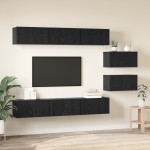 vidaXL Set comodă TV 8 pcs Stejar negru 60 x 30 x 30 cm Lemn compozit vidaXL Set comodă TV 8 pcs Stejar negru 60 x 30 x 30 cm Lemn compozit