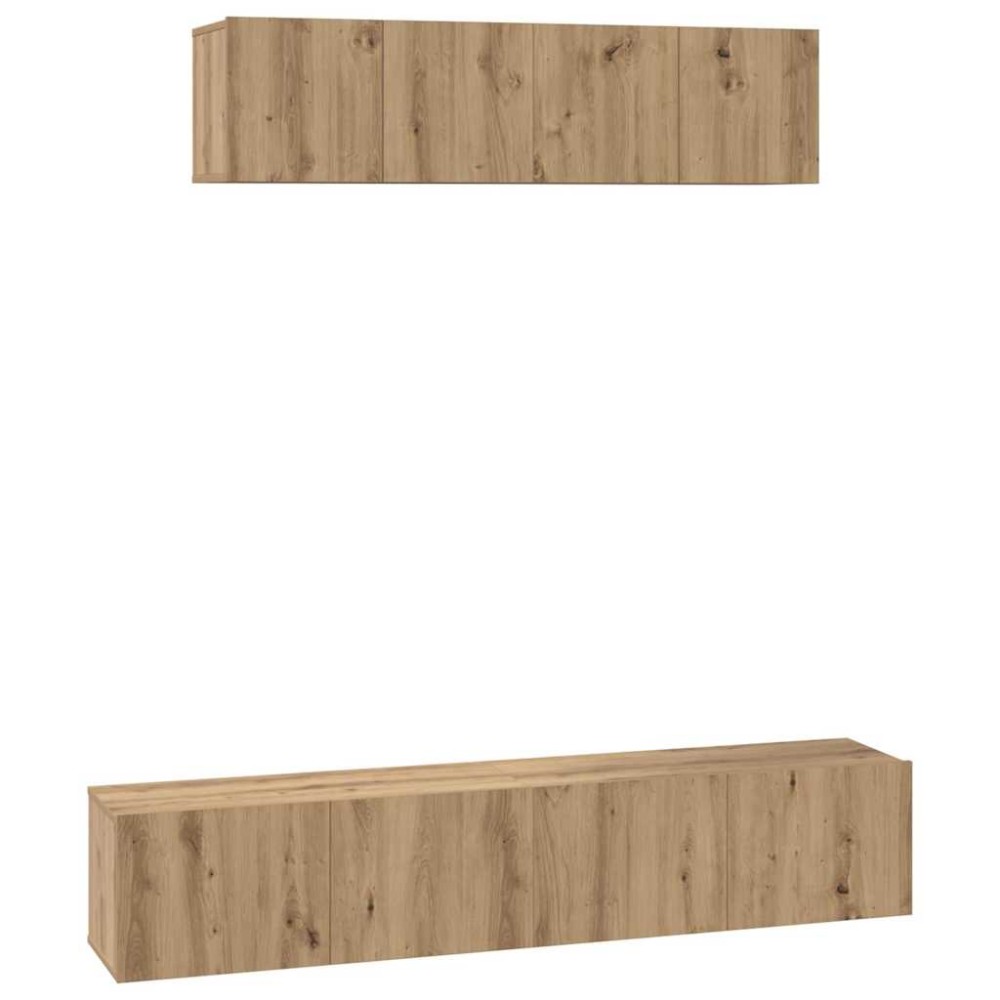 vidaXL Set dulap TV 4 pcs stejar artizanal Mediu 80 x 30 x 30 cm