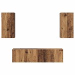 vidaXL Set comodă TV 4 pcs Lemn vechi 60 x 30 x 30 cm Lemn compozit vidaXL Set comodă TV 4 pcs Lemn vechi 60 x 30 x 30 cm Lemn compozit