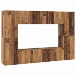 vidaXL Set comodă TV 8 pcs Lemn vechi 60 x 30 x 30 cm Lemn compozit