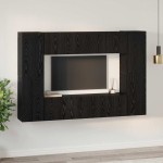 vidaXL Set comodă TV 8 pcs Stejar negru 60 x 30 x 30 cm Lemn compozit vidaXL Set comodă TV 8 pcs Stejar negru 60 x 30 x 30 cm Lemn compozit