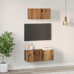vidaXL Set comodă TV 2 pcs Lemn vechi 80 x 30 x 30 cm Lemn compozit vidaXL Set comodă TV 2 pcs Lemn vechi 80 x 30 x 30 cm Lemn compozit