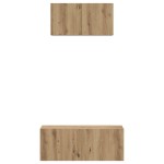 vidaXL Set comodă TV Pe perete 2 pcs stejar artizanal 80 x 30 x 30 cm vidaXL Set comodă TV Pe perete 2 pcs stejar artizanal 80 x 30 x 30 cm