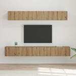 vidaXL Set dulap TV 5 pcs stejar artizanal 80 x 30 x 30 cm Mediu vidaXL Set dulap TV 5 pcs stejar artizanal 80 x 30 x 30 cm Mediu