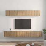 vidaXL Set dulap TV 5 pcs stejar artizanal 80 x 30 x 30 cm Mediu vidaXL Set dulap TV 5 pcs stejar artizanal 80 x 30 x 30 cm Mediu