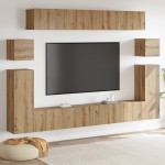 vidaXL Set comodă TV 8 pcs stejar artizanal Mediu Lemn compozit vidaXL Set comodă TV 8 pcs stejar artizanal Mediu Lemn compozit