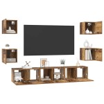 vidaXL Set comodă TV 7 pcs Lemn vechi 60 x 30 x 30 cm Lemn compozit vidaXL Set comodă TV 7 pcs Lemn vechi 60 x 30 x 30 cm Lemn compozit
