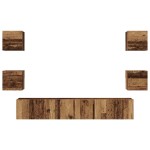 vidaXL Set comodă TV 7 pcs Lemn vechi 60 x 30 x 30 cm Lemn compozit vidaXL Set comodă TV 7 pcs Lemn vechi 60 x 30 x 30 cm Lemn compozit