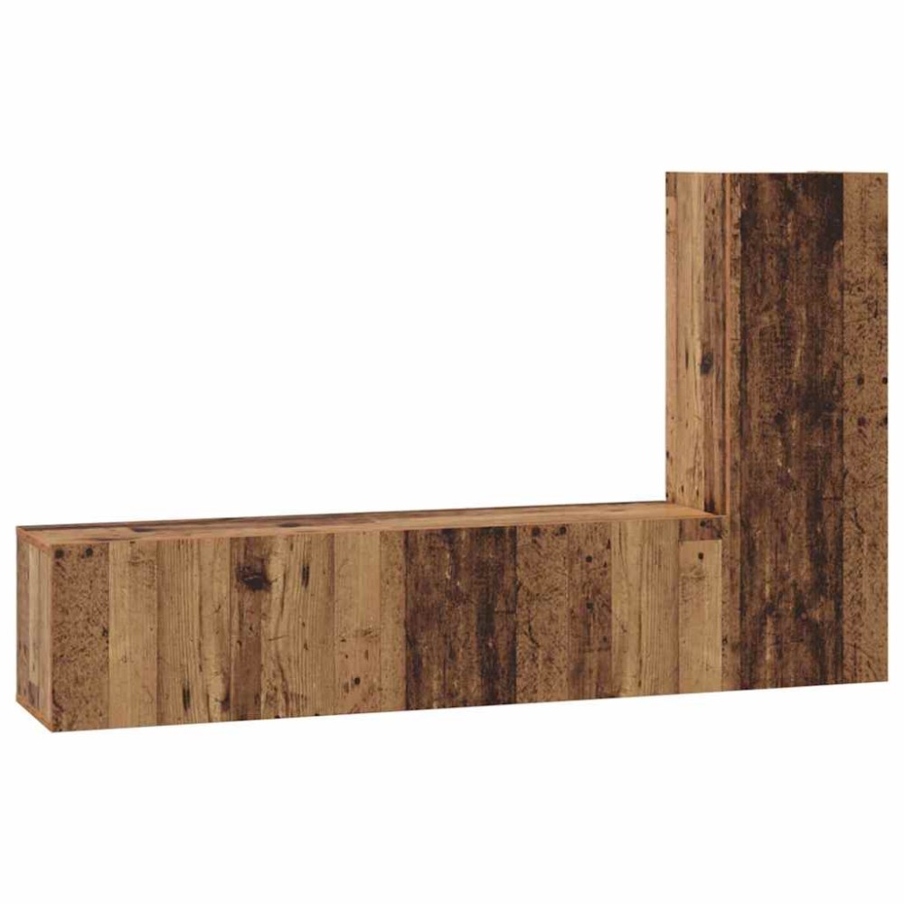 vidaXL Set comodă TV 3 pcs Lemn vechi 60 x 30 x 30 cm Lemn compozit