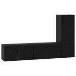 vidaXL Set comodă TV 3 pcs Stejar negru 160 x 30 x 30 cm Lemn compozit vidaXL Set comodă TV 3 pcs Stejar negru 160 x 30 x 30 cm Lemn compozit