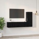 vidaXL Set comodă TV 3 pcs Stejar negru 160 x 30 x 30 cm Lemn compozit vidaXL Set comodă TV 3 pcs Stejar negru 160 x 30 x 30 cm Lemn compozit