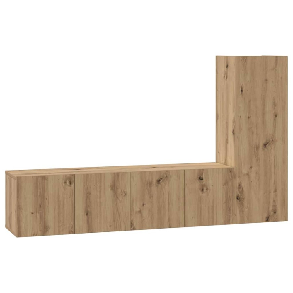 vidaXL Set comodă TV Pe perete 3 pcs stejar artizanal 60 x 30 x 30 cm