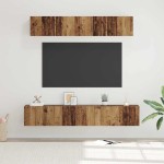 vidaXL Set dulap TV 5 pcs Lemn vechi Standard Mediu Lemn compozit vidaXL Set dulap TV 5 pcs Lemn vechi Standard Mediu Lemn compozit