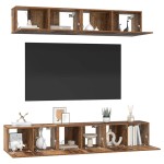 vidaXL Set dulap TV 5 pcs Lemn vechi Standard Mediu Lemn compozit vidaXL Set dulap TV 5 pcs Lemn vechi Standard Mediu Lemn compozit