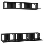 vidaXL Set comodă TV 5 pcs Stejar Negru Mediu 80 x 30 x 30.5 cm vidaXL Set comodă TV 5 pcs Stejar Negru Mediu 80 x 30 x 30.5 cm