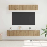 vidaXL Set dulap TV 5 pcs stejar artizanal Mediu 80 x 30 x 30 cm vidaXL Set dulap TV 5 pcs stejar artizanal Mediu 80 x 30 x 30 cm