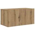 vidaXL Set comodă TV Pe perete 7 pcs stejar artizanal 80 x 30 x 30 cm vidaXL Set comodă TV Pe perete 7 pcs stejar artizanal 80 x 30 x 30 cm