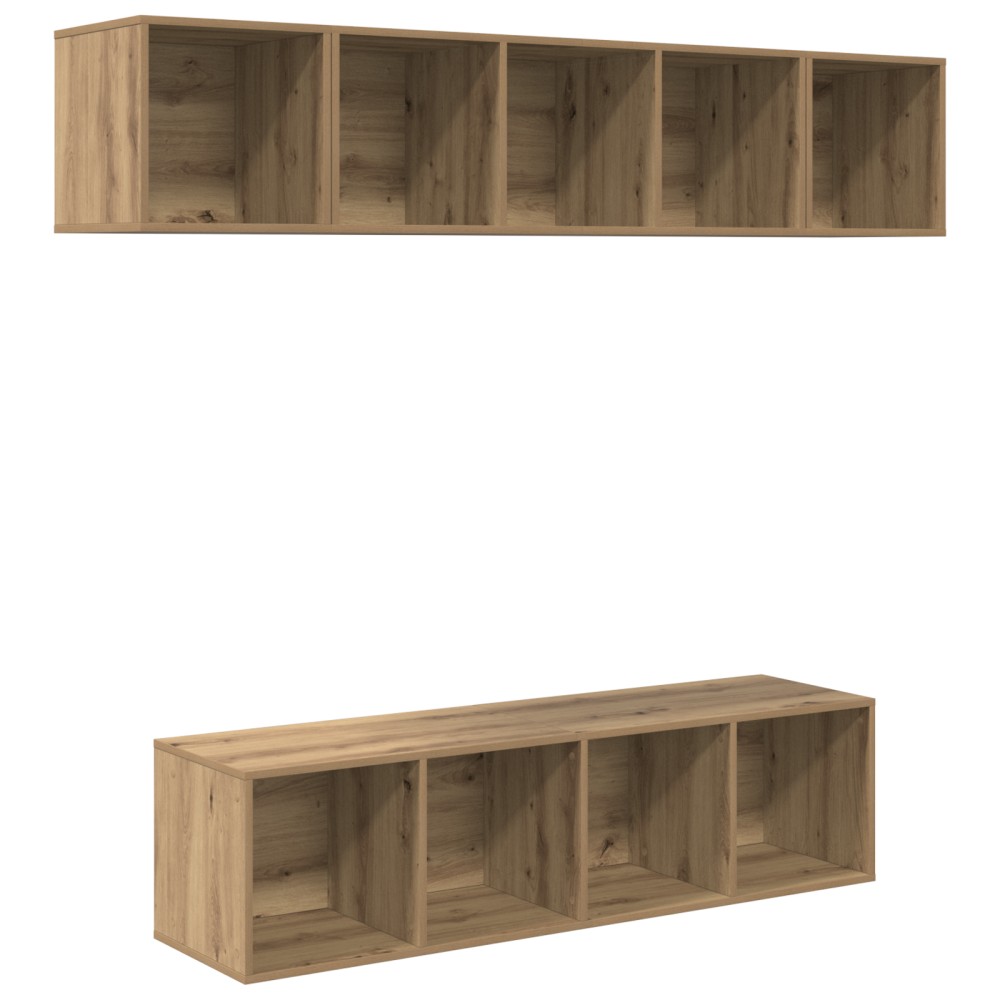 vidaXL Set comodă TV 4 pcs stejar artizanal 37 x 37 x 142.5 cm