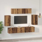 vidaXL Set comodă TV 6 pcs Lemn vechi 80 x 30 x 30 cm Lemn compozit vidaXL Set comodă TV 6 pcs Lemn vechi 80 x 30 x 30 cm Lemn compozit