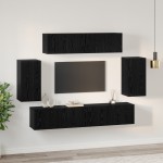 vidaXL Set comodă TV 6 pcs Stejar negru 80 x 30 x 30 cm Lemn compozit vidaXL Set comodă TV 6 pcs Stejar negru 80 x 30 x 30 cm Lemn compozit
