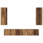 vidaXL Set comodă TV 4 pcs Lemn vechi 30.5 x 30 x 90 cm Lemn compozit vidaXL Set comodă TV 4 pcs Lemn vechi 30.5 x 30 x 90 cm Lemn compozit