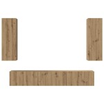 vidaXL Set comodă TV 4 pcs stejar artizanal 30.5 x 30 x 90 cm vidaXL Set comodă TV 4 pcs stejar artizanal 30.5 x 30 x 90 cm