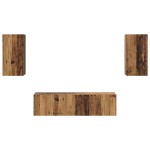 vidaXL Set comodă TV 4 pcs Lemn vechi 30.5 x 30 x 60 cm Lemn compozit vidaXL Set comodă TV 4 pcs Lemn vechi 30.5 x 30 x 60 cm Lemn compozit