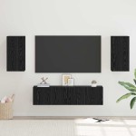 vidaXL Set comodă TV 4 pcs Stejar negru Mediu 30.5 x 30 x 60 cm vidaXL Set comodă TV 4 pcs Stejar negru Mediu 30.5 x 30 x 60 cm
