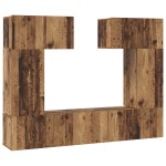 vidaXL Set comodă TV 6 pcs Lemn vechi 80 x 30 x 30 cm Lemn compozit vidaXL Set comodă TV 6 pcs Lemn vechi 80 x 30 x 30 cm Lemn compozit