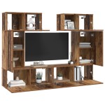 vidaXL Set comodă TV 6 pcs Lemn vechi 80 x 30 x 30 cm Lemn compozit vidaXL Set comodă TV 6 pcs Lemn vechi 80 x 30 x 30 cm Lemn compozit