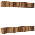 vidaXL Set comodă TV 6 pcs Lemn vechi 80 x 30 x 30 cm Lemn compozit vidaXL Set comodă TV 6 pcs Lemn vechi 80 x 30 x 30 cm Lemn compozit