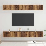 vidaXL Set comodă TV 6 pcs Lemn vechi 80 x 30 x 30 cm Lemn compozit vidaXL Set comodă TV 6 pcs Lemn vechi 80 x 30 x 30 cm Lemn compozit
