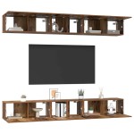 vidaXL Set comodă TV 6 pcs Lemn vechi 80 x 30 x 30 cm Lemn compozit vidaXL Set comodă TV 6 pcs Lemn vechi 80 x 30 x 30 cm Lemn compozit