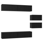 vidaXL Set comodă TV 6 pcs Stejar negru 80 x 30 x 30 cm Lemn compozit vidaXL Set comodă TV 6 pcs Stejar negru 80 x 30 x 30 cm Lemn compozit