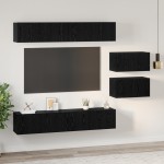 vidaXL Set comodă TV 6 pcs Stejar negru 80 x 30 x 30 cm Lemn compozit vidaXL Set comodă TV 6 pcs Stejar negru 80 x 30 x 30 cm Lemn compozit