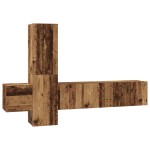 vidaXL Set comodă TV 5 pcs Lemn vechi 181 x 30 x 120 cm Lemn compozit vidaXL Set comodă TV 5 pcs Lemn vechi 181 x 30 x 120 cm Lemn compozit