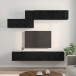 vidaXL Set comodă TV 7 pcs Stejar negru 60 x 30 x 30 cm Lemn compozit vidaXL Set comodă TV 7 pcs Stejar negru 60 x 30 x 30 cm Lemn compozit