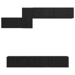 vidaXL Set comodă TV 7 pcs Stejar negru 60 x 30 x 30 cm Lemn compozit vidaXL Set comodă TV 7 pcs Stejar negru 60 x 30 x 30 cm Lemn compozit