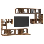 vidaXL Set comodă TV 8 pcs Lemn vechi Mediu 30.5 x 30 x 30 cm vidaXL Set comodă TV 8 pcs Lemn vechi Mediu 30.5 x 30 x 30 cm