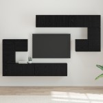 vidaXL Set comodă TV Pe perete 8 pcs Stejar negru vidaXL Set comodă TV Pe perete 8 pcs Stejar negru