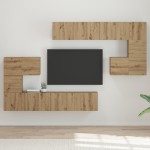 vidaXL Set comodă TV Pe perete 8 pcs stejar artizanal vidaXL Set comodă TV Pe perete 8 pcs stejar artizanal