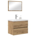 vidaXL Set de mobilier pentru baie Pe perete 3 pcs Stejar negru vidaXL Set de mobilier pentru baie Pe perete 3 pcs Stejar negru