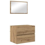vidaXL Set de mobilier pentru baie Pe perete 3 pcs Stejar negru vidaXL Set de mobilier pentru baie Pe perete 3 pcs Stejar negru