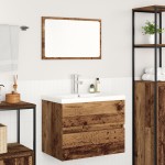 vidaXL Set de mobilier pentru baie 3 pcs Lemn Vechi Lemn compozit