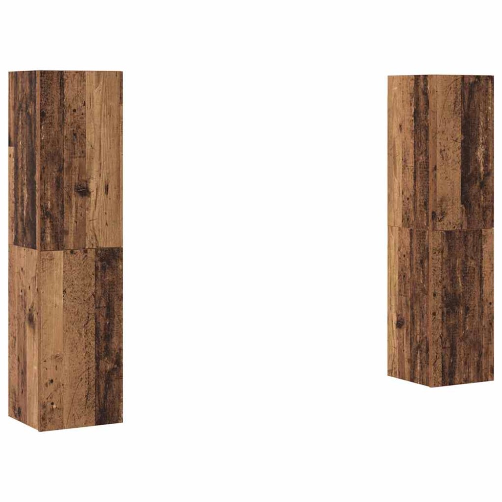 vidaXL Set Dulapuri TV Pe perete 4 pcs Lemn vechi 30.5 x 30 x 60 cm