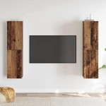 vidaXL Set Dulapuri TV Pe perete 4 pcs Lemn vechi 30.5 x 30 x 60 cm vidaXL Set Dulapuri TV Pe perete 4 pcs Lemn vechi 30.5 x 30 x 60 cm